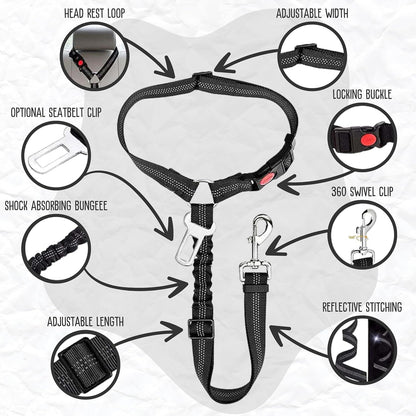 2 in 1 Adjustable Pet Seatbelt Clip